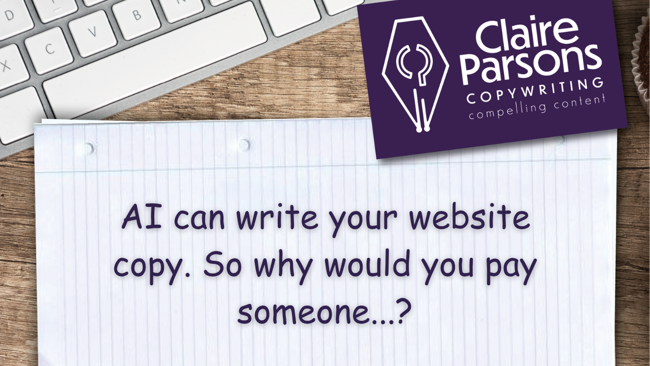 AI can write your website copy. So why would you pay someone?